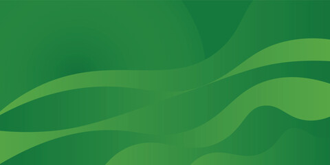 Abstract minimal background with green gradient. Dynamic wave banner background with soft green color