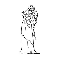 illustration of a woman in a dress