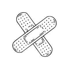 first aid bandage clipart vector