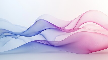 Fototapeta premium Abstract Wave Patterns in Soft Pink and Blue Shades