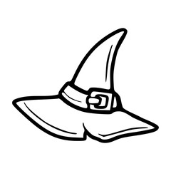 vector illustration of a witch hat icon