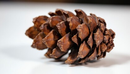 Close-Up of a Pinecone Showcasing Rich Brown Textures and Details