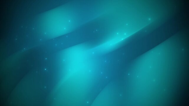 Animated blue tosca abstract background with lights suitable for digital designs, presentations, websites, social media, posters, and marketing materials.