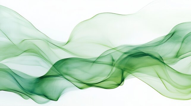Smooth flowing fabric-like abstract background in blue and green tones