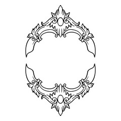 ornate frame vector illustration
