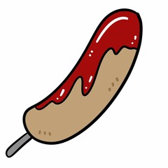 hot dog icon cartoon