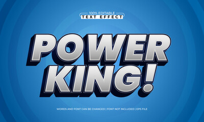 power king editable text effect with a hero and power text style