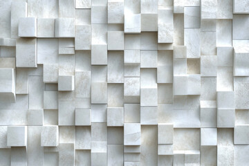 White tiled wall contrasted with vibrant green plants.