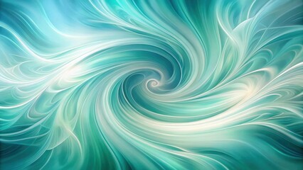 Soft, blended turquoise colors in an ethereal abstract pattern with gentle swirling motion giving a sense of tranquility and peace to the viewer, soft, swirly