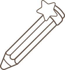 Pencil School supplies outline