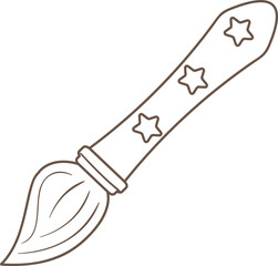 Paintbrush School supplies outline