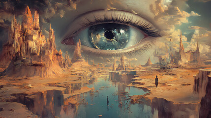 Diving deep into surrealism: ai-generated dreamscapes reflecting the unexplored corners of the subconscious. AI-Generated Dreamscapes. Illustration