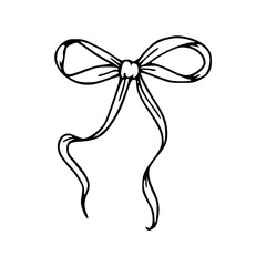 vector illustration of a bow