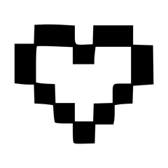 pixel heart symbol