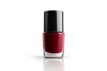 Obraz premium Elegant red nail polish on white background. AI image