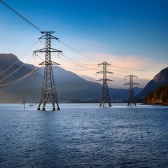 Picture of a high voltage electric pole
