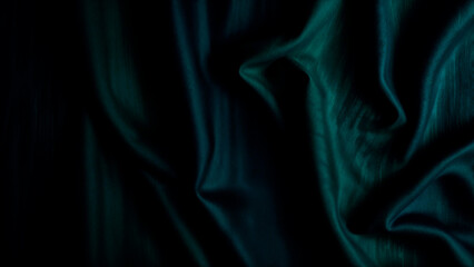 Obraz premium Textura de tela de terciopelo verde esmeralda. La imagen muestra un primer plano de la tela con pliegues y sombras, ideal para proyectos de diseño de interiores, moda y texturas. Imagen generada