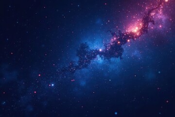 Naklejka premium Dark background with sparkling stars and constellations, dark backdrop, night sky, cosmos