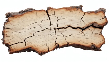 Fototapeta premium Detailed Study of Cracked and Weathered Tree Bark Fragment