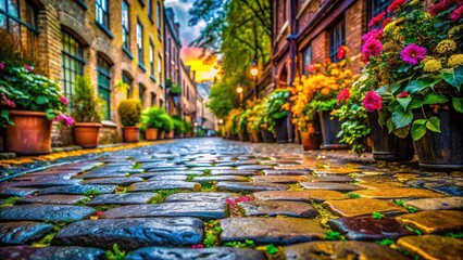 Fototapeta premium London's hidden beauty: macro photography reveals intricate city details, urban textures, architecture, and nature's wonders.