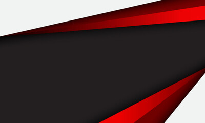 Abstract grey red white triangle geometric with blank space design modern luxury futuristic background vector