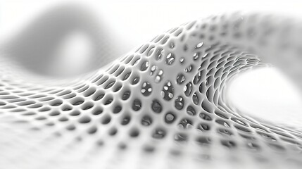 Abstract white 3D lattice wave background