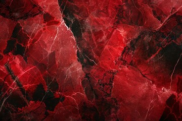 Image of Crimson red marble pattern with white veins. Texture for background usage