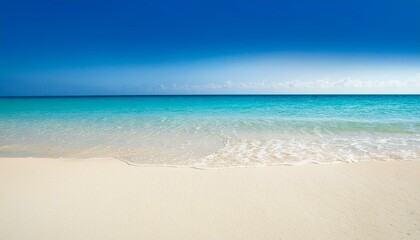Fototapeta premium 白い砂浜と明るい海の背景素材