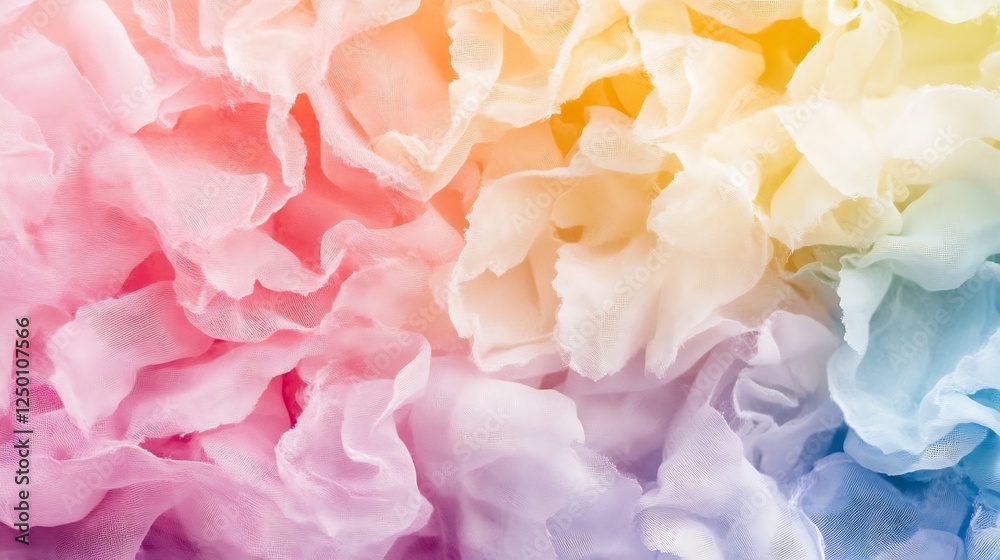 Aufkleber colorful abstract background with soft flowing textiles blending shades from pink to blue : generati