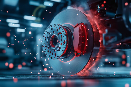 Automotive brake system under stress simulation