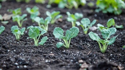 Kale plants growing in a home garden.