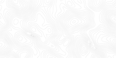 Topography wave line grid map. white wave line geography landscape Topo contour map on white background. abstract topographic wave line black, white line map texture. 