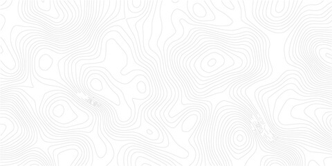 Topography wave line grid map. white wave line geography landscape Topo contour map on white background. abstract topographic wave line black, white line map texture. 