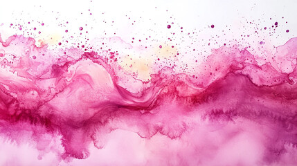 Obraz premium Abstract Pink Watercolor Painting Fluid Art Design Background Texture red wave style image splash 