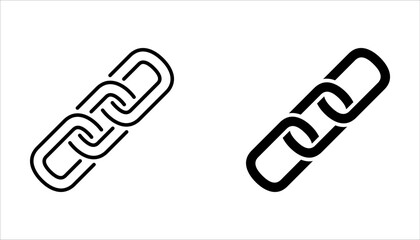 Chain icon set. Vector connection concept on white background