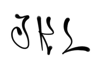 alphabets font in sprayed graffiti isolated hand drawn style