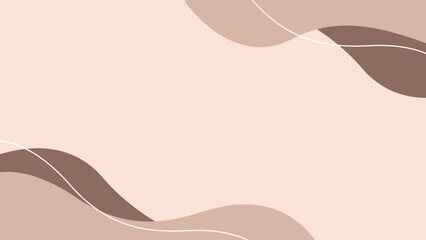 Serene Abstract Background: Soft, earthy tones in beige and brown create a calming abstract background with flowing, organic shapes. Perfect for presentations, social media.