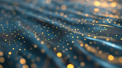 Abstract Teal And Gold Digital Wave Pattern