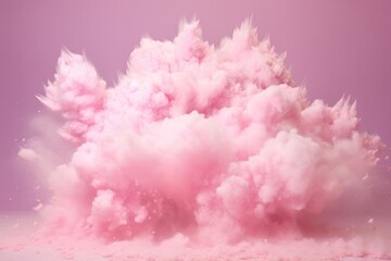 Fototapeta premium Pink fluffy dreamy clouds in sky with copy space. Nature background for Valentine's Day, Mother's Day, Women's Day, Easter, wedding design. Romantic feminine mood
