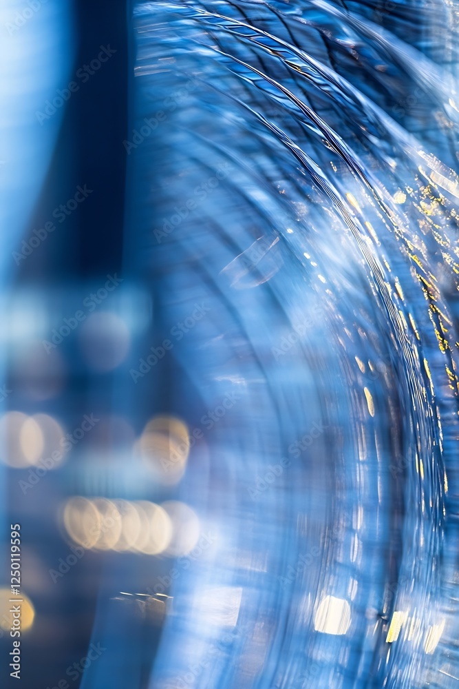 Leinwandbilder abstract blurred lights with a blue color scheme creating a dreamy and tranquil atmosphere : generat