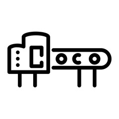 Fototapeta premium conveyor belt Line Icon
