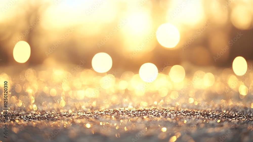 Fototapete Magical bokeh background with bright sunlight and shimmering effects creating an enchanting atmosphere : Generative AI