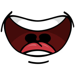 Mouth Laughing LOL Cartoon Drawing Illustration