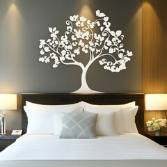 bed in a hotel room