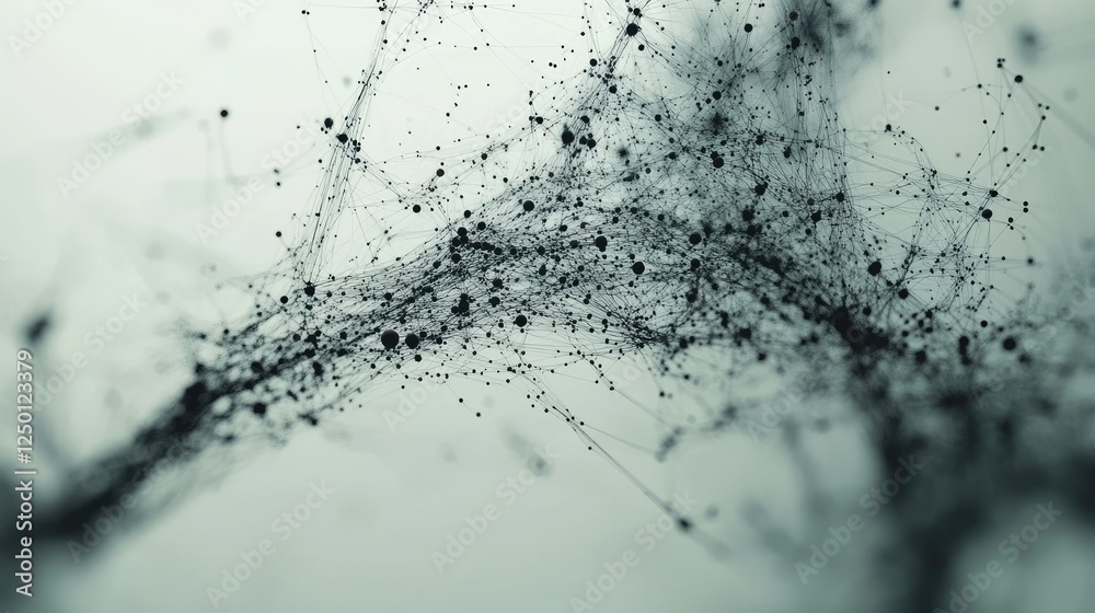 Poster Abstract Network with Dots and Lines Forming Complex Structure