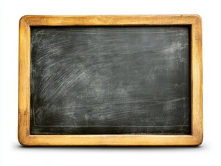 Blank Vintage Chalkboard with Wooden Frame, Ready for Message.
