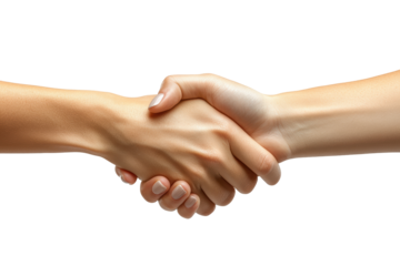 Close-up image of two hands shaking, symbolizing agreement, partnership, or collaboration in a professional setting, emphasizing trust and teamwork.