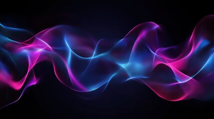 Fototapeta premium Futuristic neon glow background with electric hues 