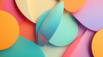 Geometric abstract background with layered 3D shapes  

