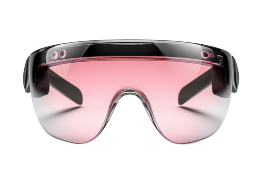 Futuristic augmented reality glasses featuring sleek design and advanced optical technology, perfect for enhancing visual experiences in daily life.